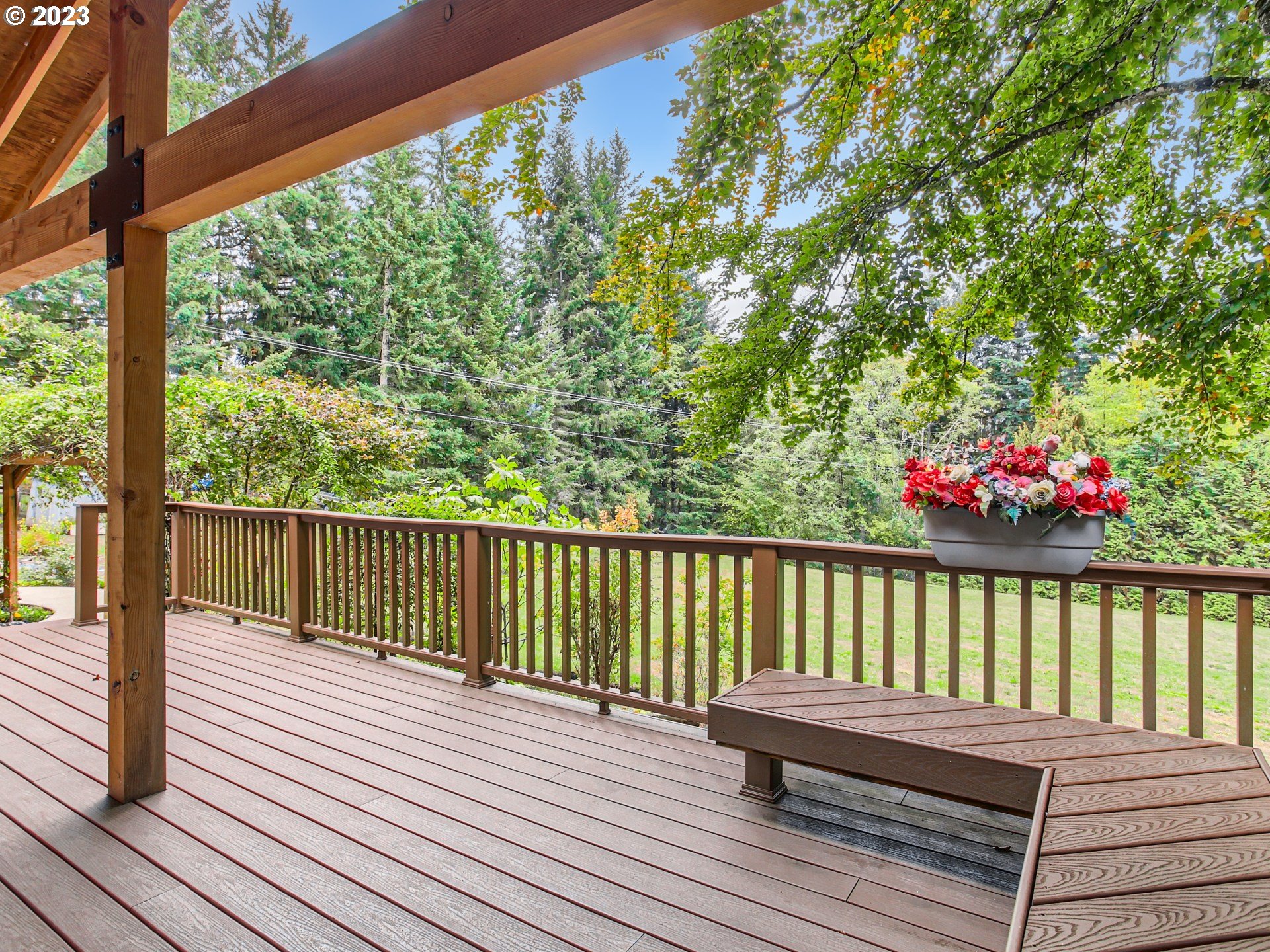 39060 Southeast Bumpy Lane Sandy, OR 97055 - Photo 7 of 29 a view of a wooden deck