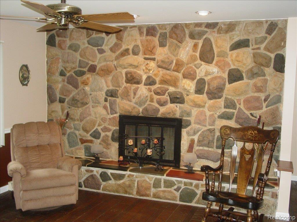 48028 Fuller Road New Baltimore, MI 48051 - Photo 6 of 12 Stone Fireplace