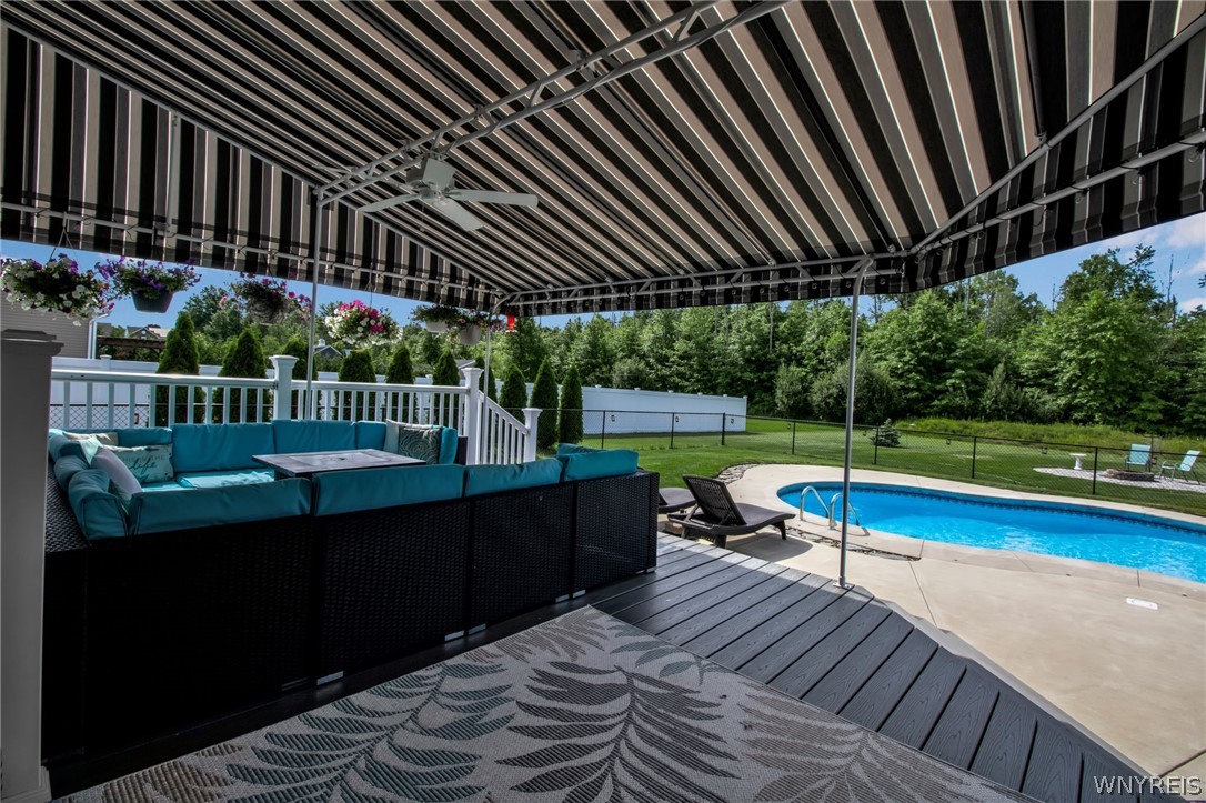 4978 Cloverleaf Lane Pendleton, NY 14094 - Photo 33 of 41 Awesome backyard! Trex (or equivalent) deck so no