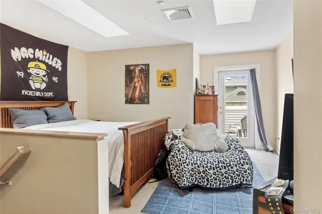 a view of swimming pool with chairs and trees