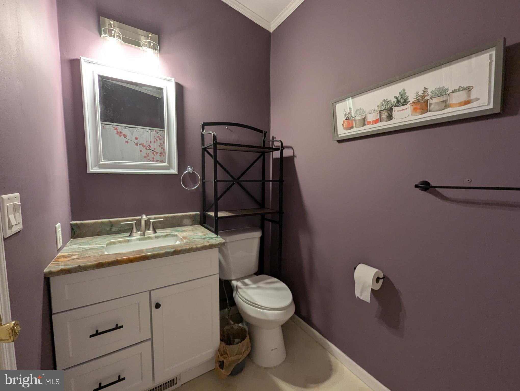 248 Williams Lane Red Hill, PA 18076 - Photo 7 of 37 a bathroom with a granite countertop toilet sink and mirror