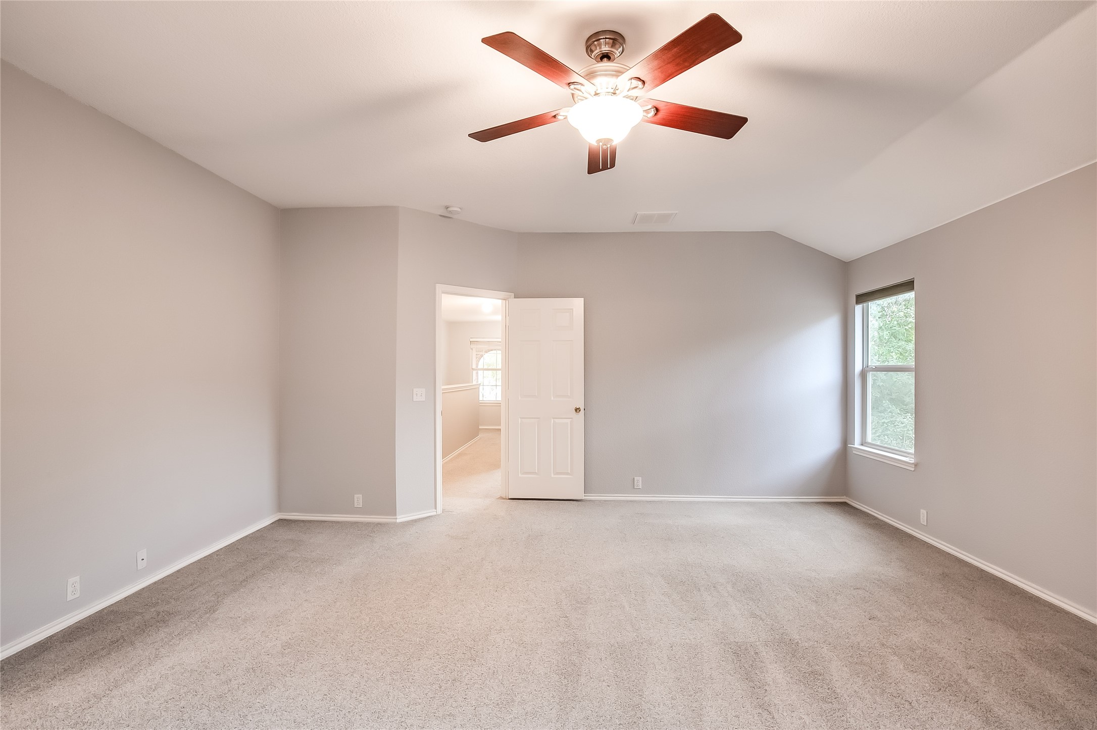 1204 Mathias Street Cedar Park, TX 78613 - Photo 19 of 32 an empty room with chandelier fan and windows