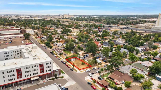 an aerial view of multiple house