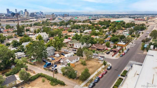 an aerial view of a city