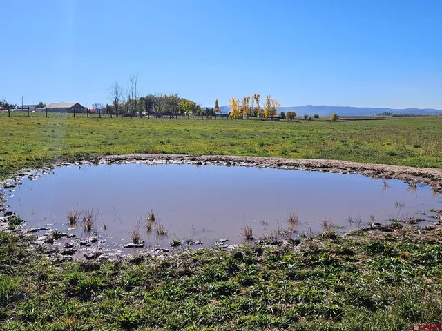 an aerial view of a houses with a lake view
