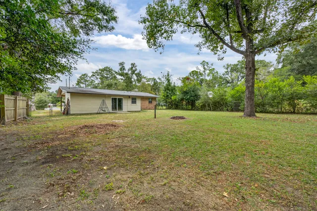 a house view with a garden space