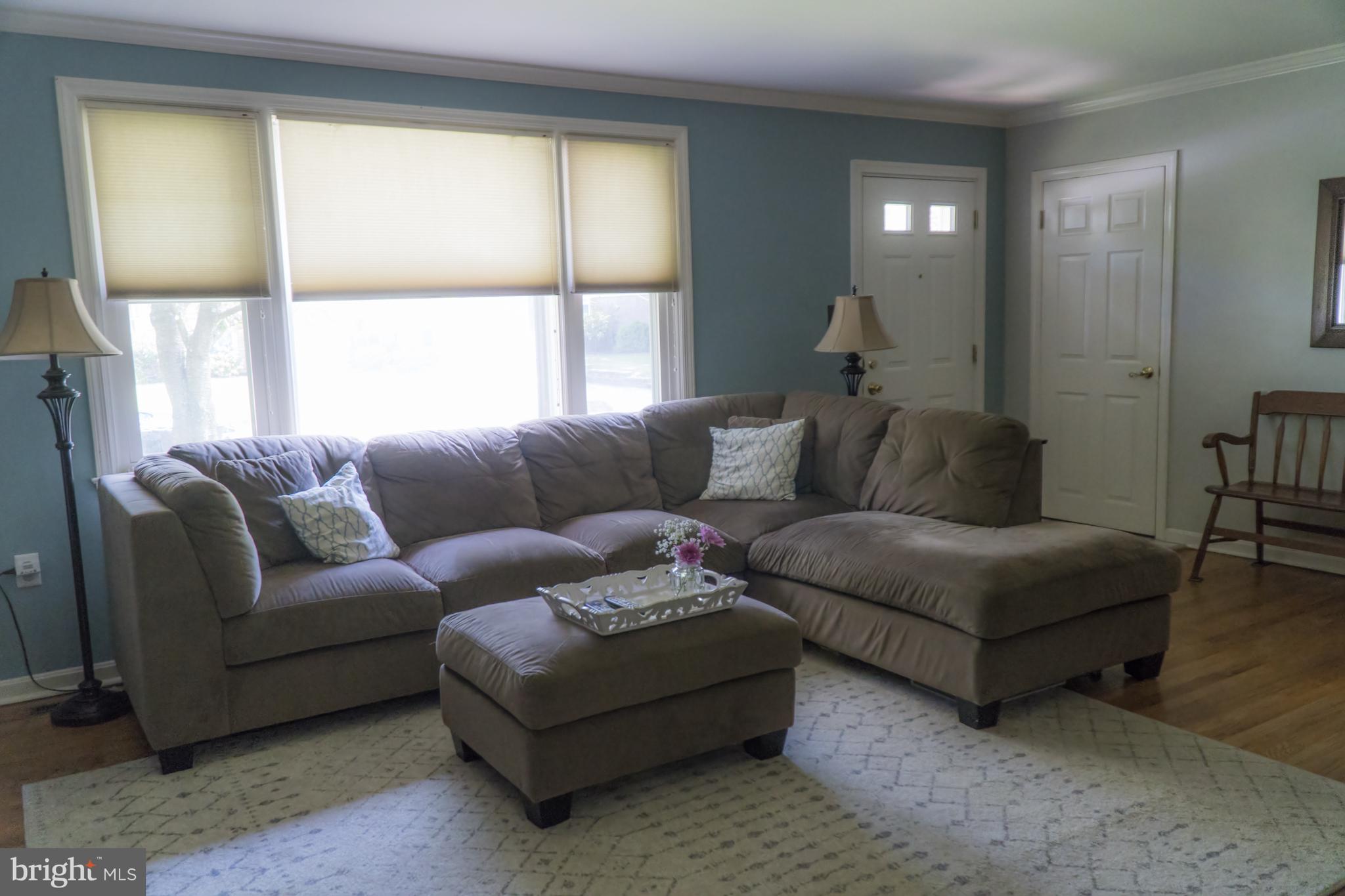 Bright & Spacious Living Room With Hardwood Floors
