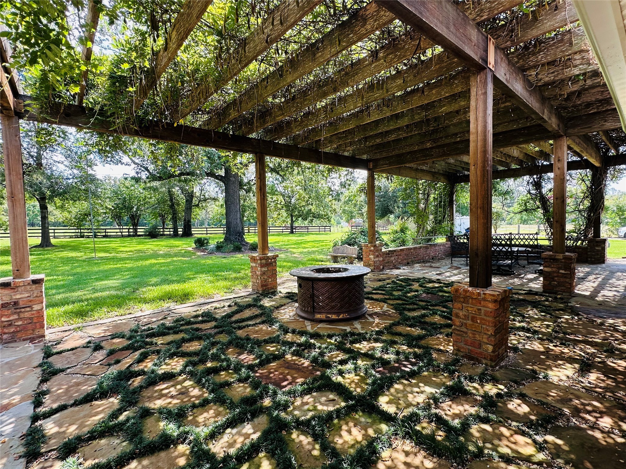 3405 Bethlehem Road Hudson, TX 75904 - Photo 36 of 41 a view of a backyard with garden and patio