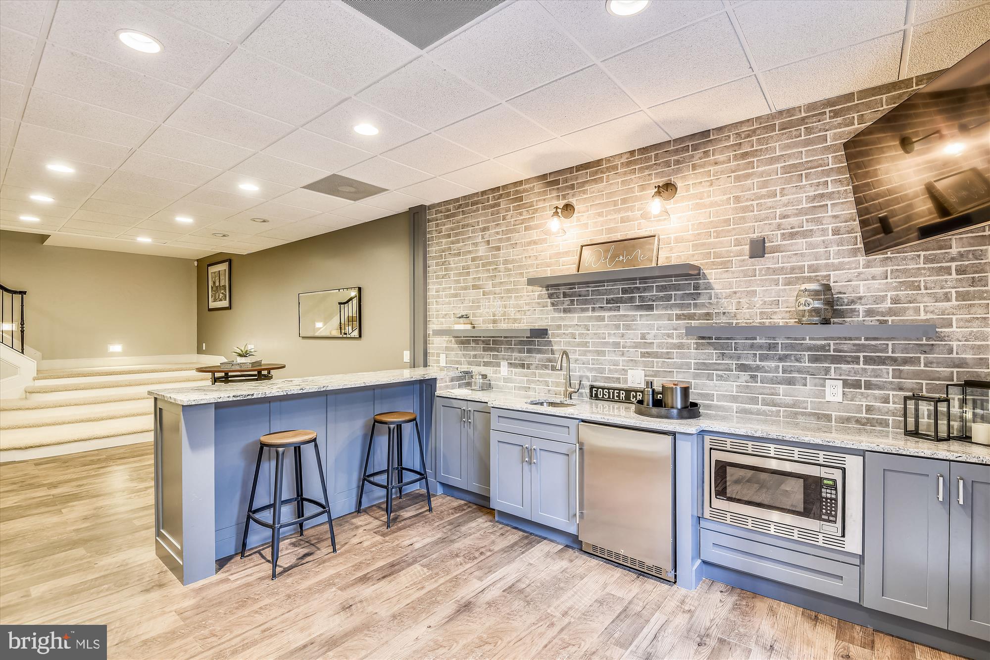 3531 Old Trail Road Edgewater, MD 21037 - Photo 45 of 78 Lower Level Wet Bar w/Microwave