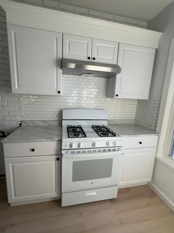 11 Alpine Street, Unit 3 Worcester, MA 01610 - Photo 13 of 14 a kitchen with a stove top oven sink and cabinets