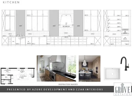 a kitchen with a stove and a refrigerator