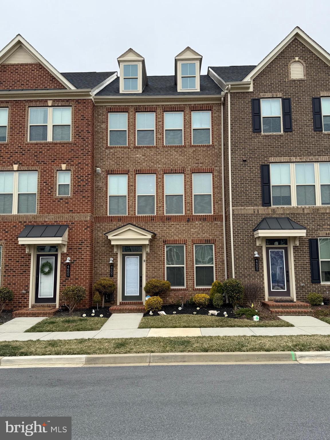 a front view of a building