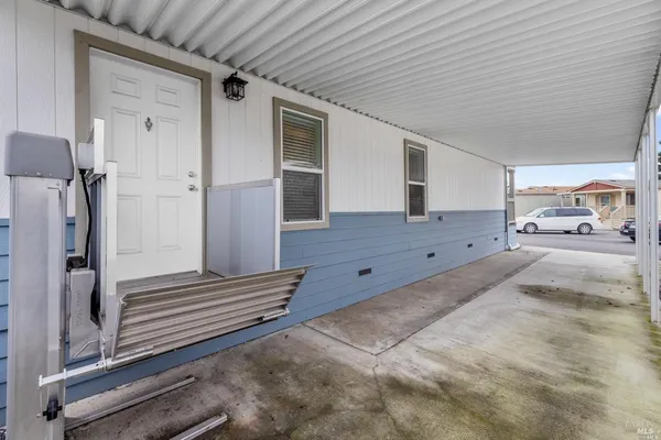a view of front door with hallway