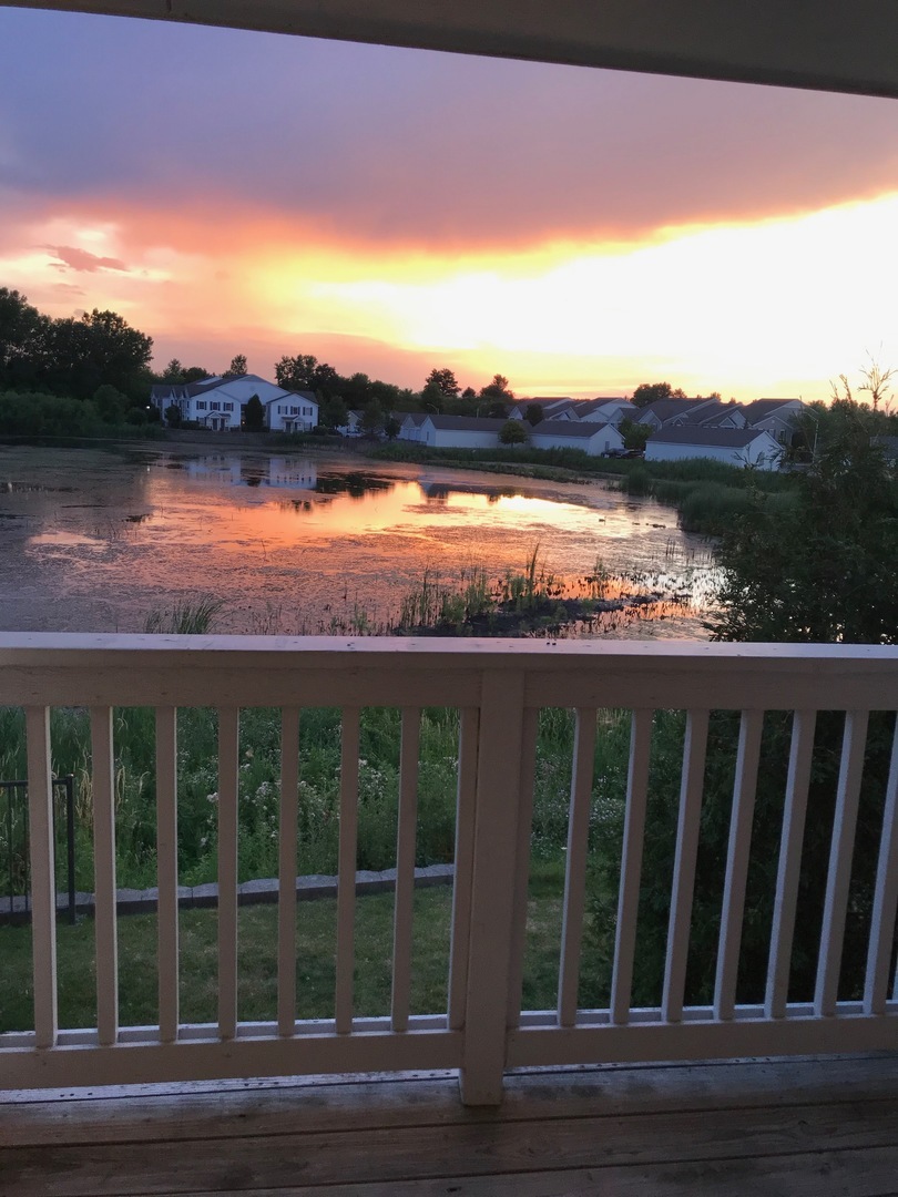 1131 Silverstone Drive, Unit 1131 Carpentersville, IL 60110 - Photo 2 of 23 a view of a balcony with wooden floor and outdoor space