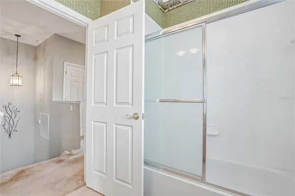 an aerial view of a yard with swimming pool and outdoor space