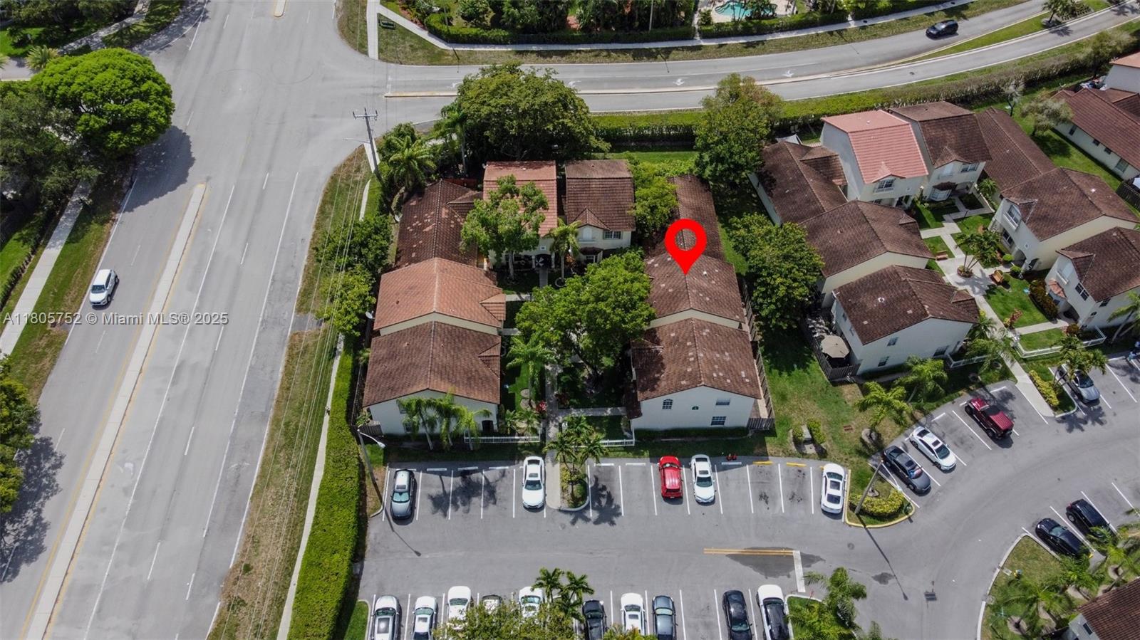 805 Northwest 108th Terrace, Unit 7L5 Pembroke Pines, FL 33026 - Photo 7 of 28 an aerial view of house with swimming pool and outdoor space