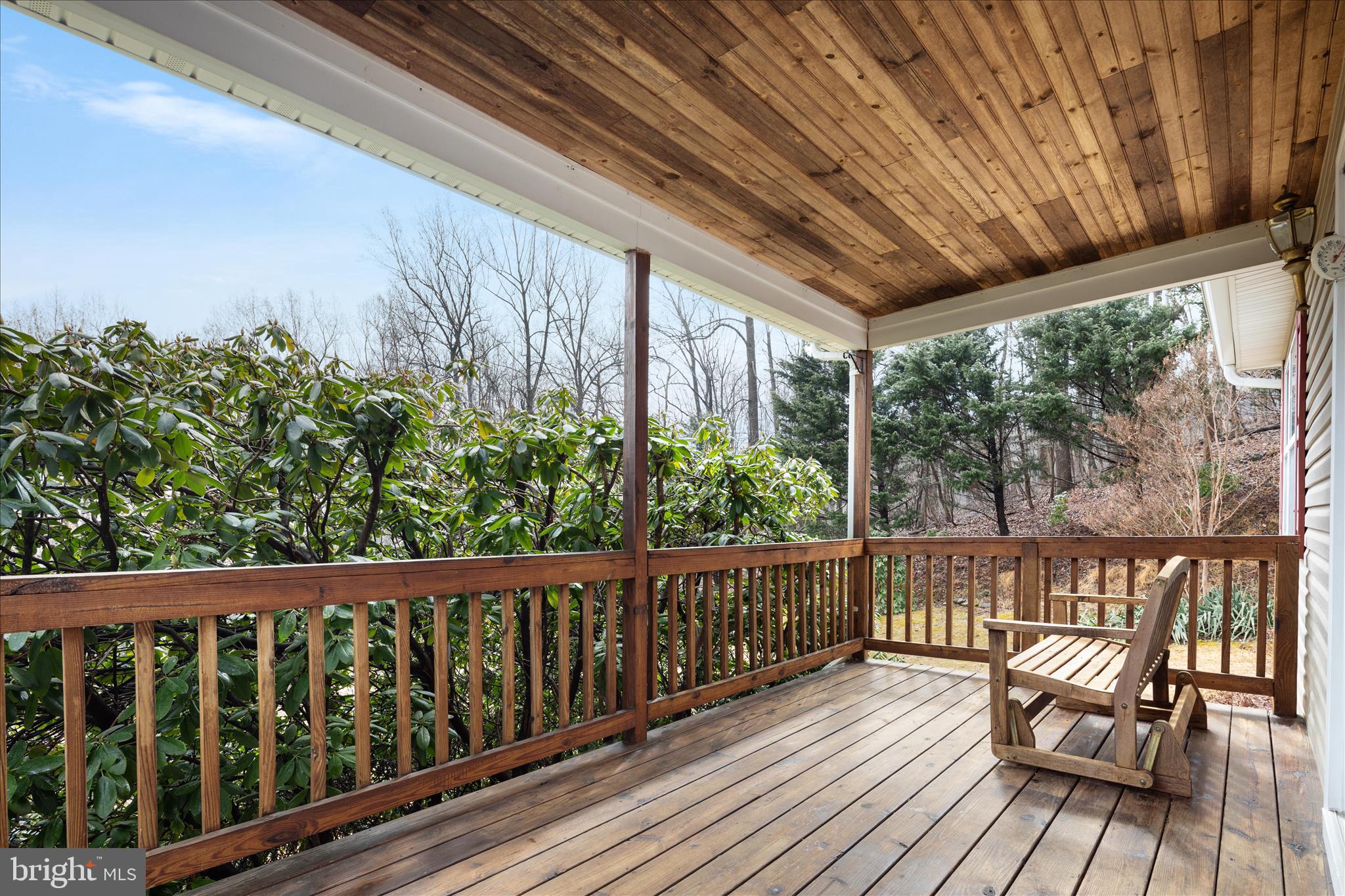 1057 Harmony Orchard Road Front Royal, VA 22630 - Photo 27 of 48 a view of deck with furniture and wooden floor