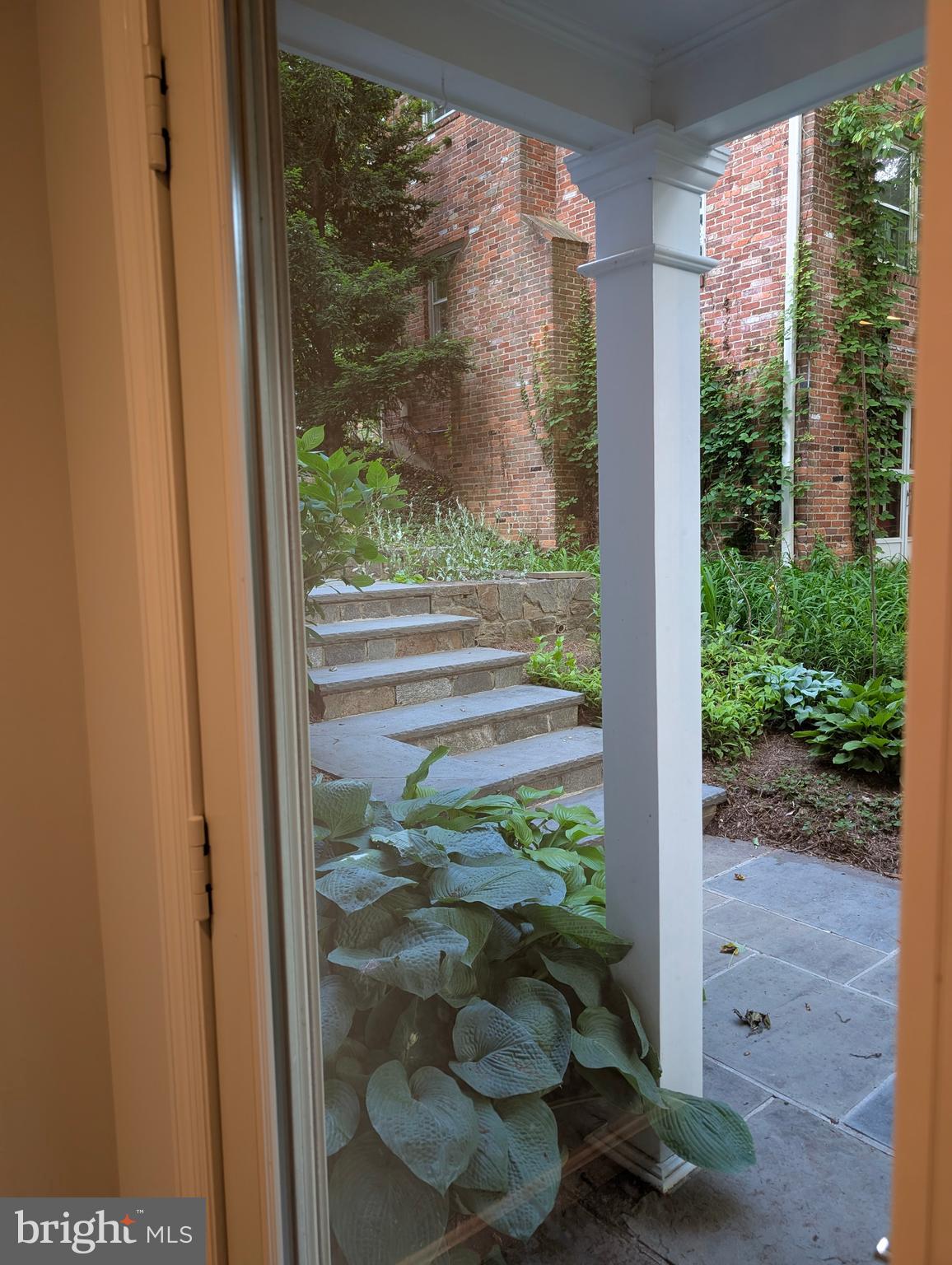 9510 Clement Road Silver Spring, MD 20910 - Photo 61 of 80 a view of a glass door with a yard from a corridor