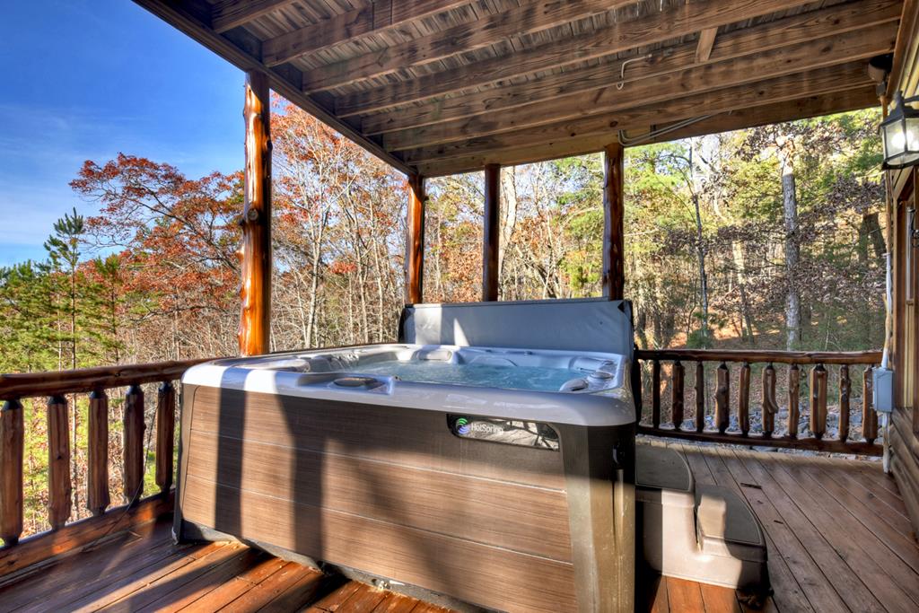 180 Cinnamon Bear Road Mineral Bluff, GA 30559 - Photo 59 of 76 a view of balcony with wooden floor