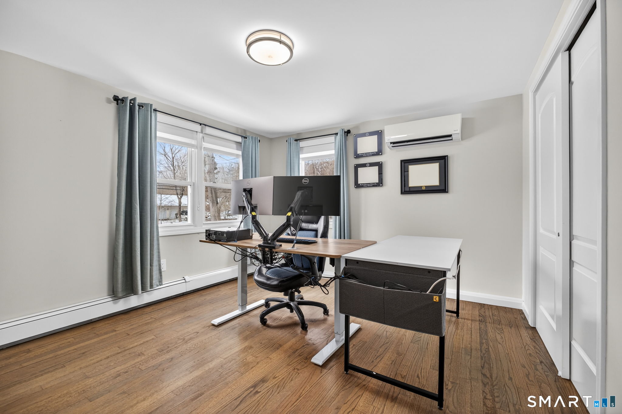 375 Sea Hill Road North Branford, CT 06471 - Photo 29 of 40 a workspace with wooden floor