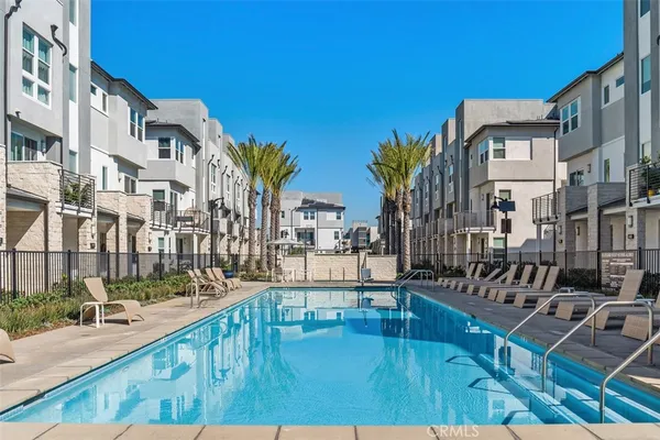 a front view of a building with street view