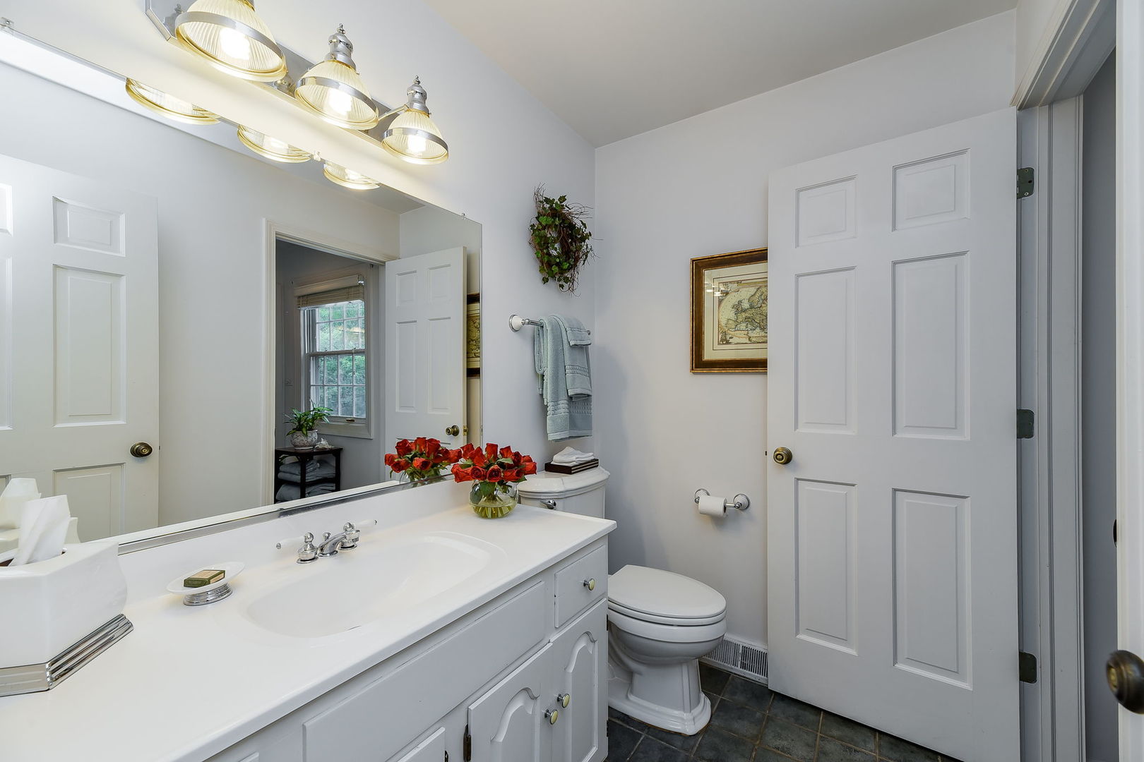 1S771 Carrol Gate Road Wheaton, IL 60189 - Photo 26 of 42 a bathroom with a sink vanity granite and toilet