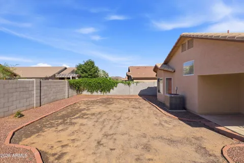 a backyard of a house