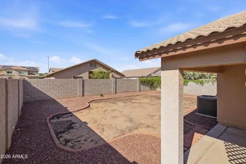 a backyard of a house