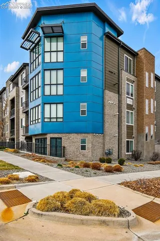 a front view of a building