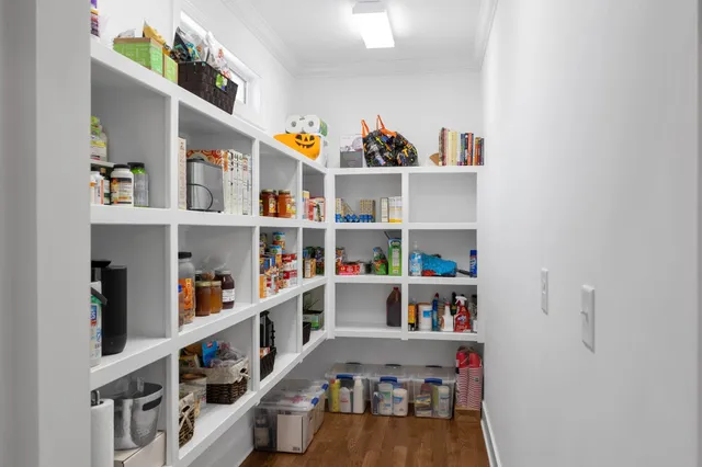 a room with storage and utility