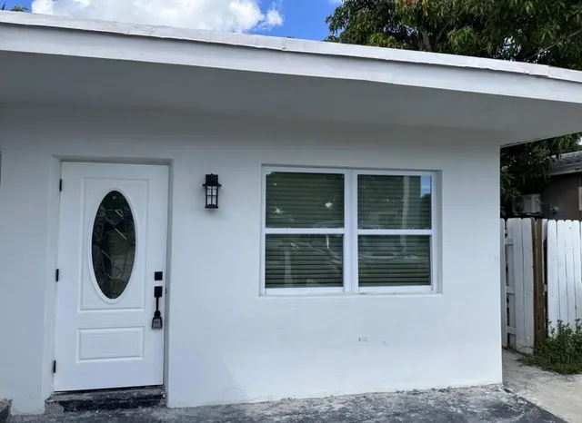 a front view of a house with entryway