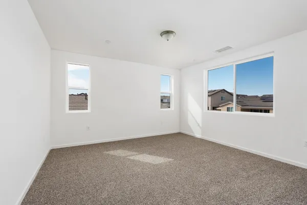 an empty room with a window