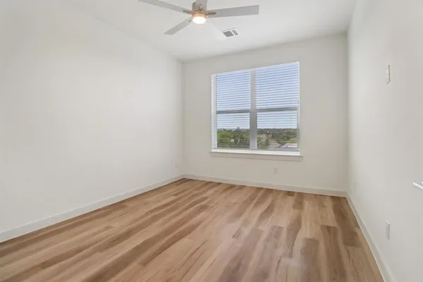 an empty room with a window