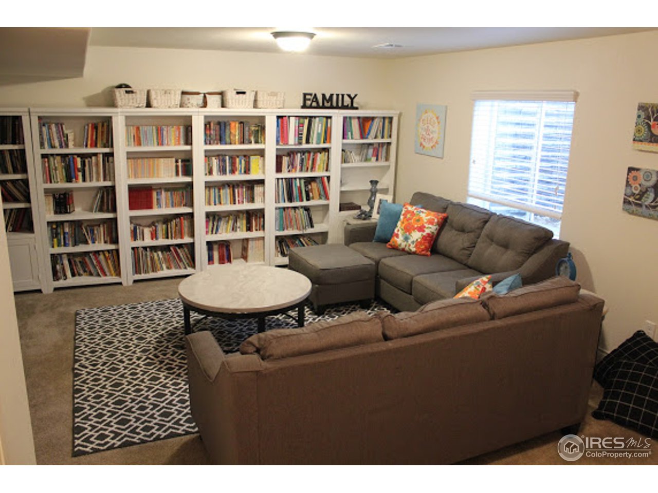 2259 80th Avenue Greeley, CO 80634 - Photo 19 of 21 a living room with furniture and a book shelf