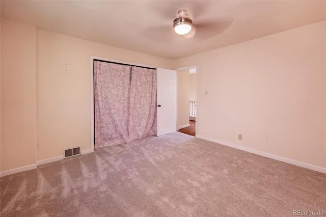 an empty room with a window