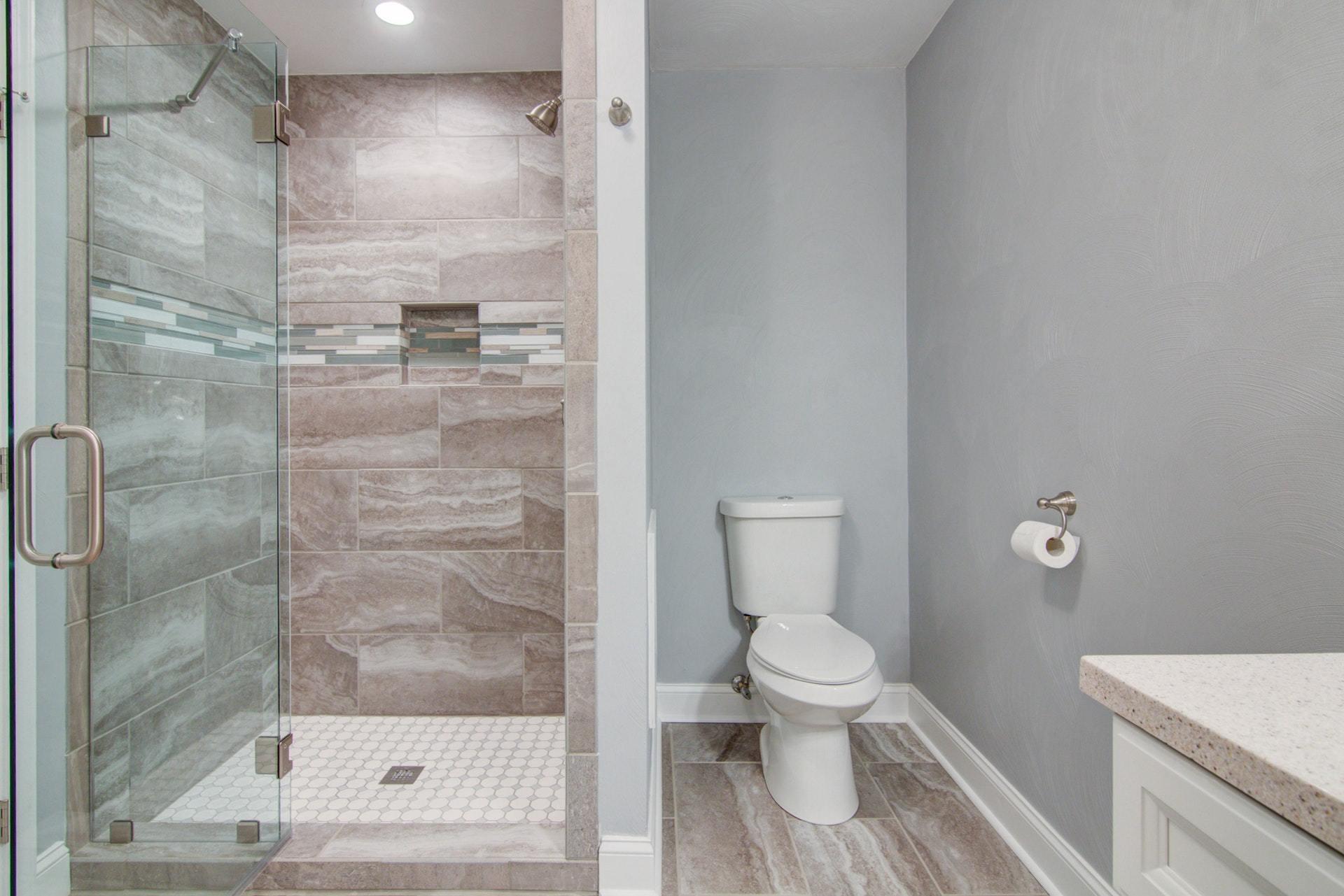452 Lucy Wade Road Rocky Mount, VA 24151 - Photo 26 of 74 a bathroom with a shower and a toilet