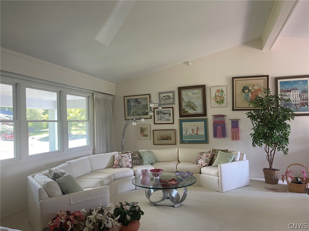 576 Stoneleigh Road Oneida, NY 13421 - Photo 8 of 43 Living room with vaulted ceiling