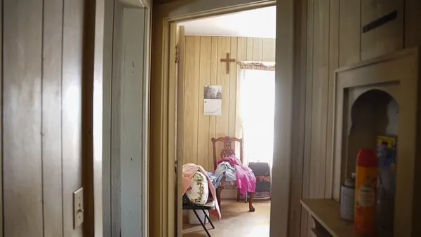 a view of a hallway with toys and toys