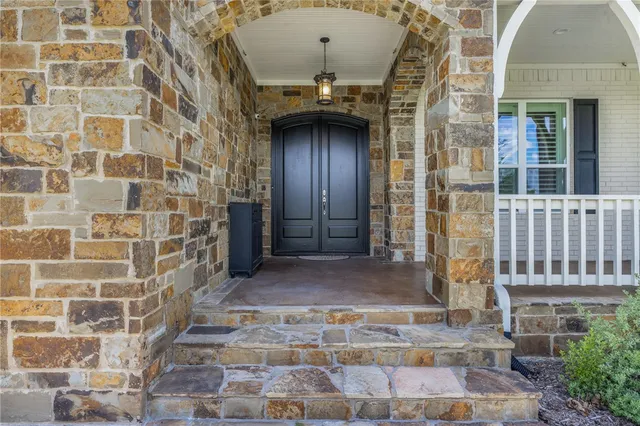 a view of front door of house