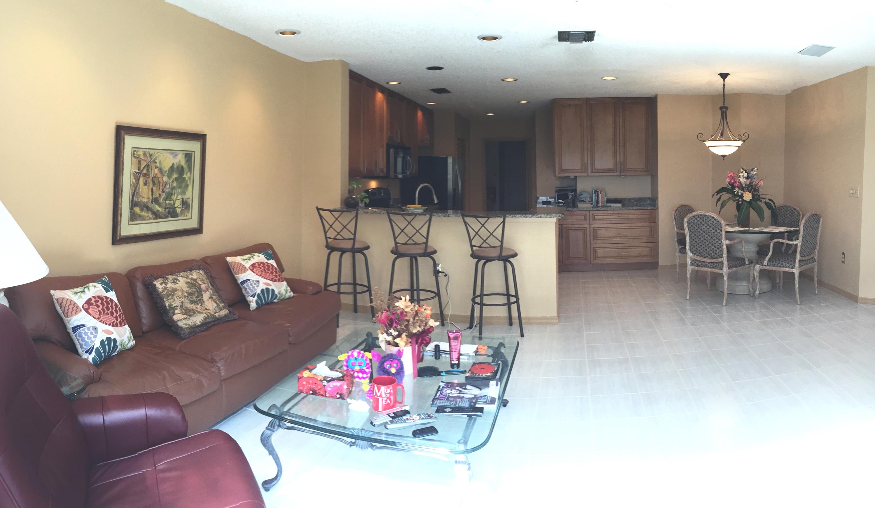 5254 Windsor Parke Drive Boca Raton, FL 33496 - Photo 9 of 25 a living room with furniture and kitchen view