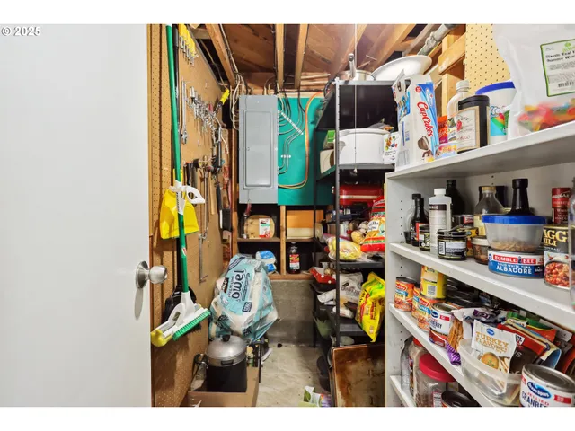 a view of storage and utility room