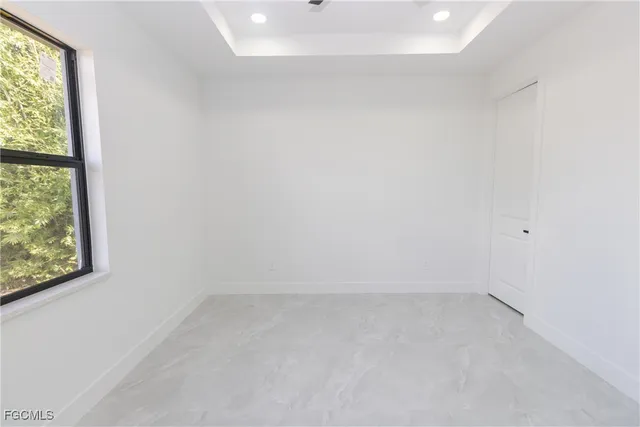 an empty room with a window