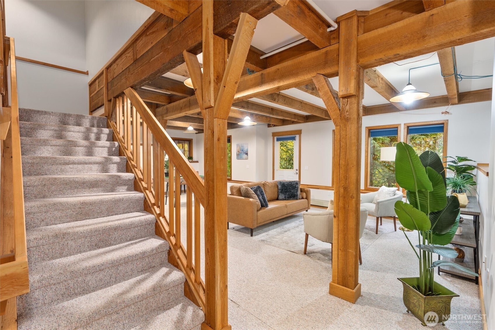 14012 Ingraham Road Monroe, WA 98272 - Photo 27 of 40 a view of staircase with white walls and a potted plant