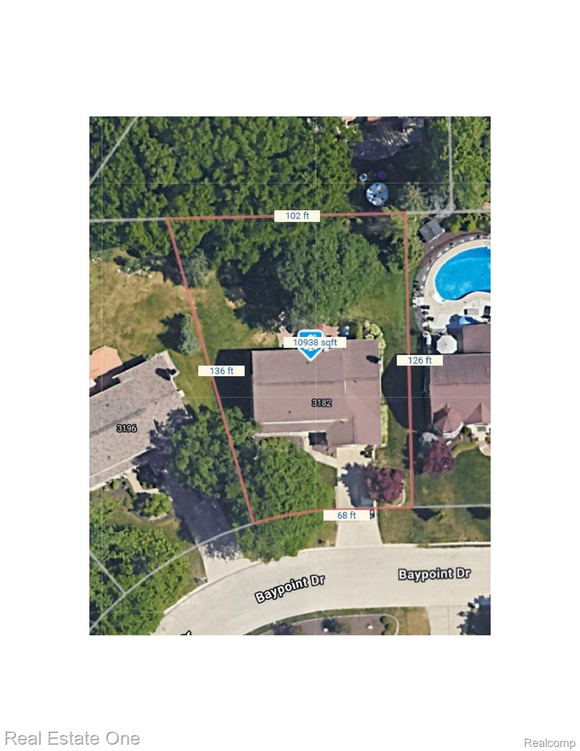 3182 Baypoint Drive Rochester, MI 48309 - Photo 50 of 50 Lot Dims - Baypoint-1.jpg