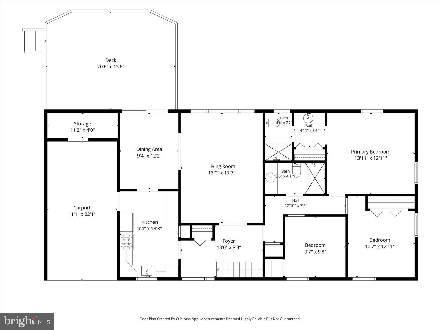 7218 Hadlow Drive Springfield, VA 22152 - Photo 41 of 42 Main Level Floor Plan