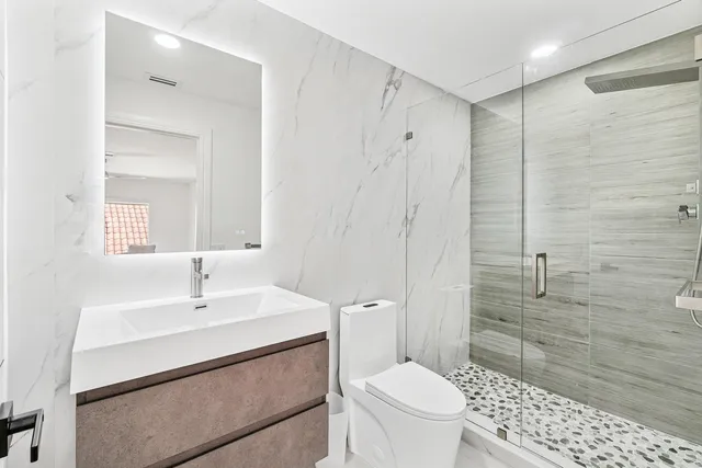 a view of a lake with a big yard