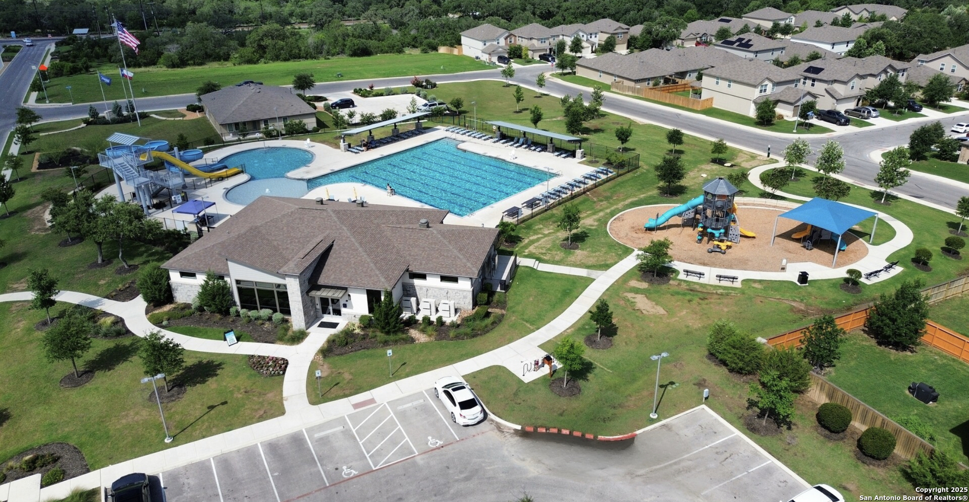 14016 Breccia Loop San Antonio, TX 78253 - Photo 28 of 31 an aerial view of a house with a garden and lake view