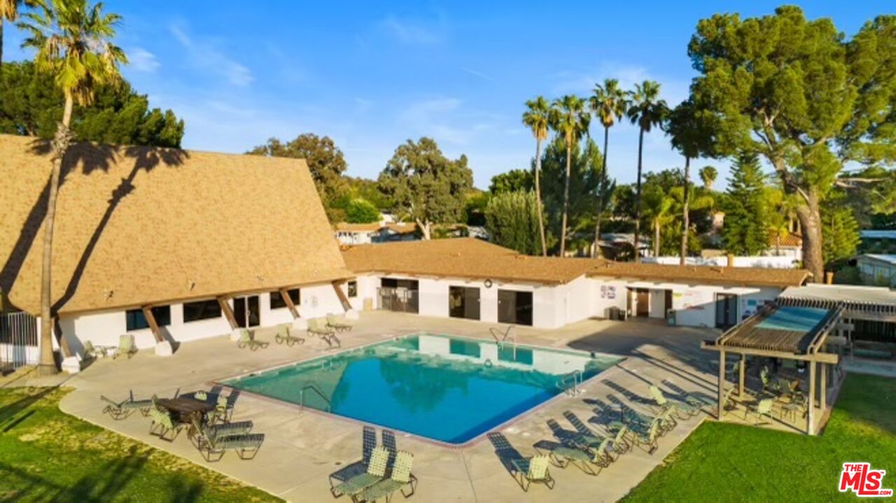 1205 Supi Topanga, CA 90290 - Photo 23 of 24 an aerial view of a house with swimming pool and patio