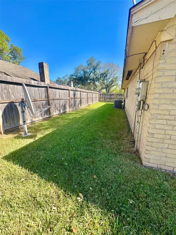 a view of a backyard with a garden
