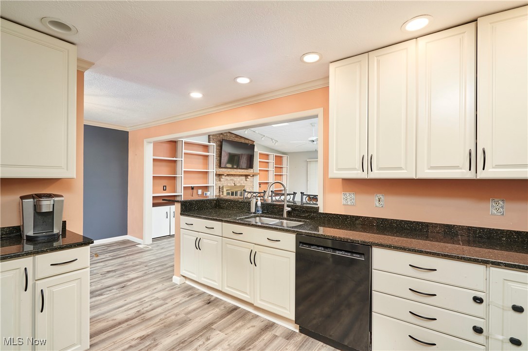 kitchen with granite countertops